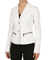 Women Genuine Leather Blazer Coat WB 21